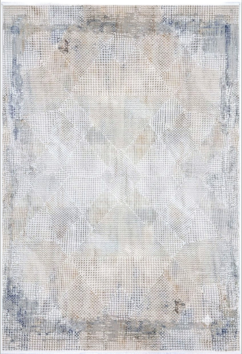 Modern Ivory Rug with Beige & Gray Accents