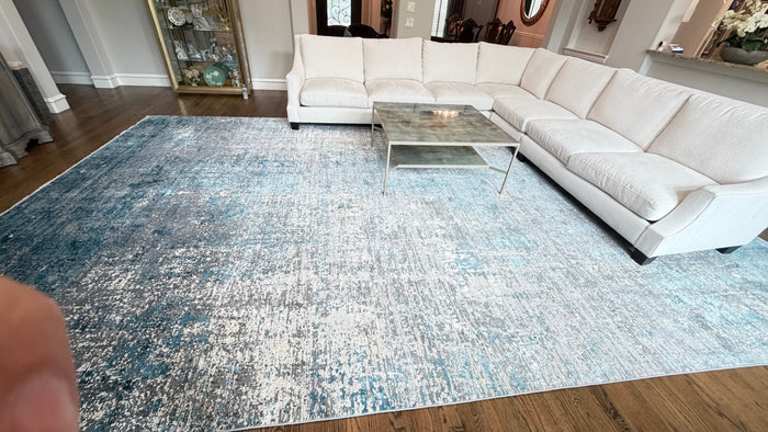 Rug installed in a customer home