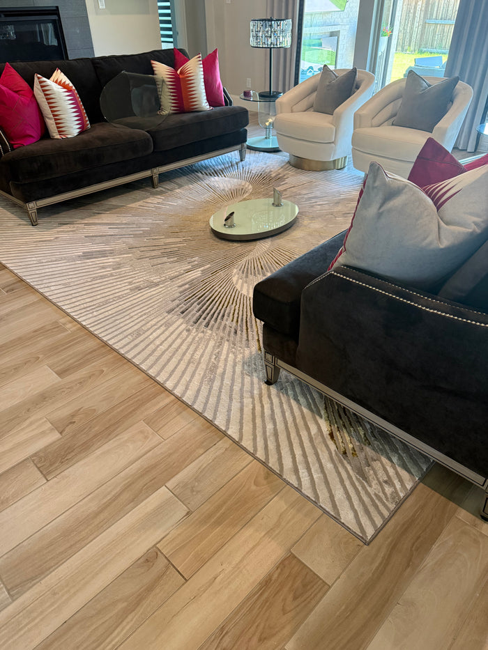 Rug installed in a customer home