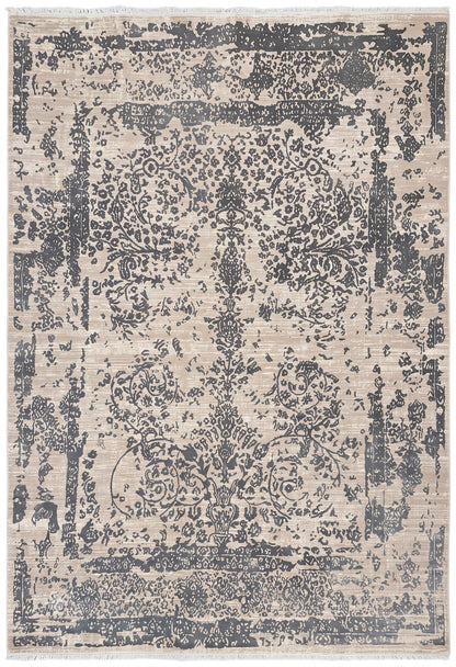 Warm Gray Contemporary Rectangular Rug