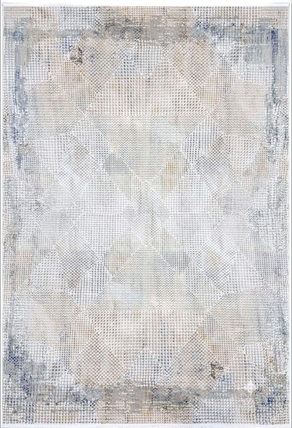 Modern Ivory Rug with Beige & Gray Accents