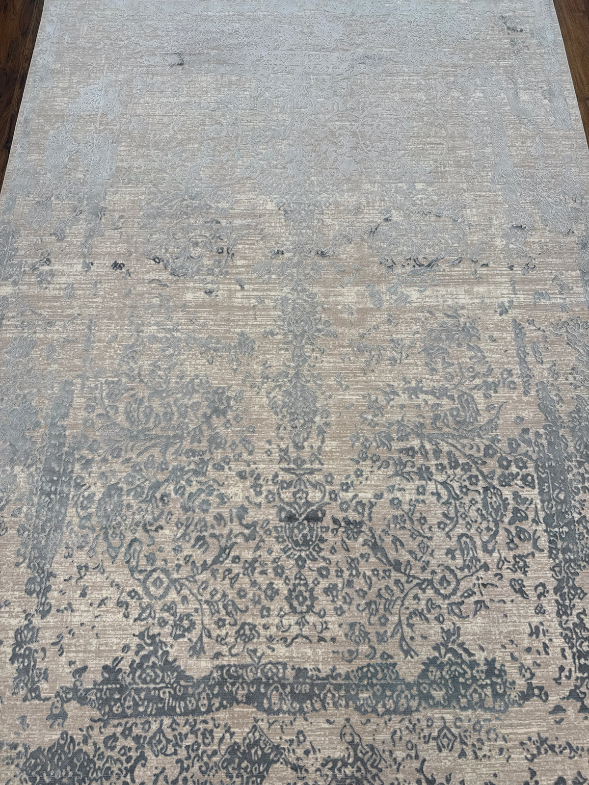 Warm Gray Contemporary Rectangular Rug