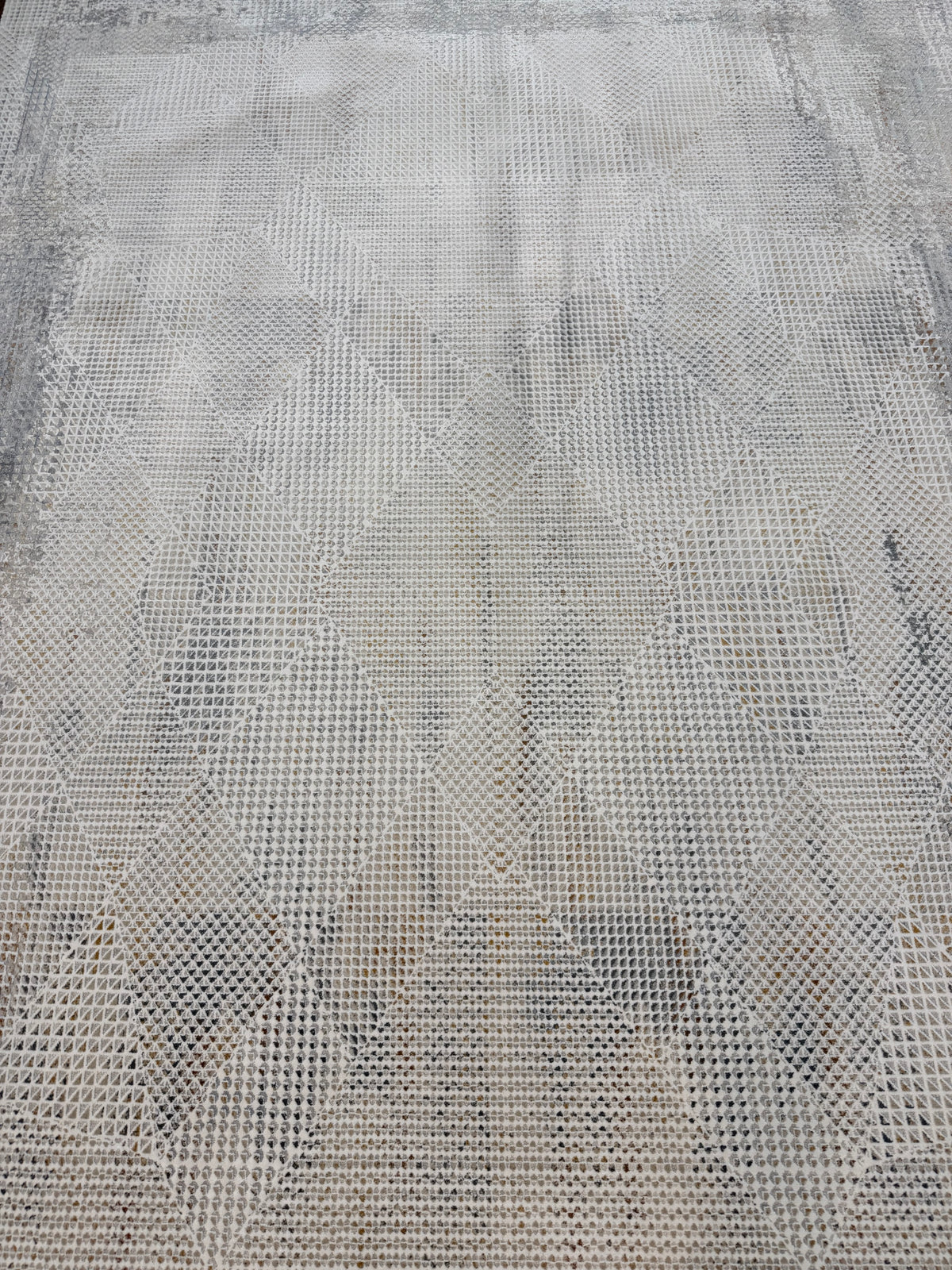 Modern Ivory Rug with Beige & Gray Accents