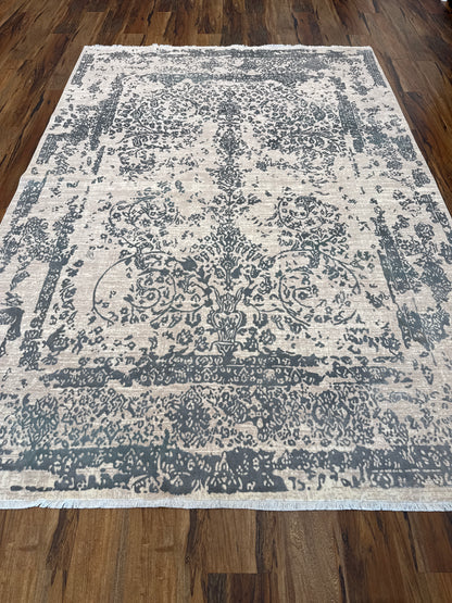 Warm Gray Contemporary Rectangular Rug