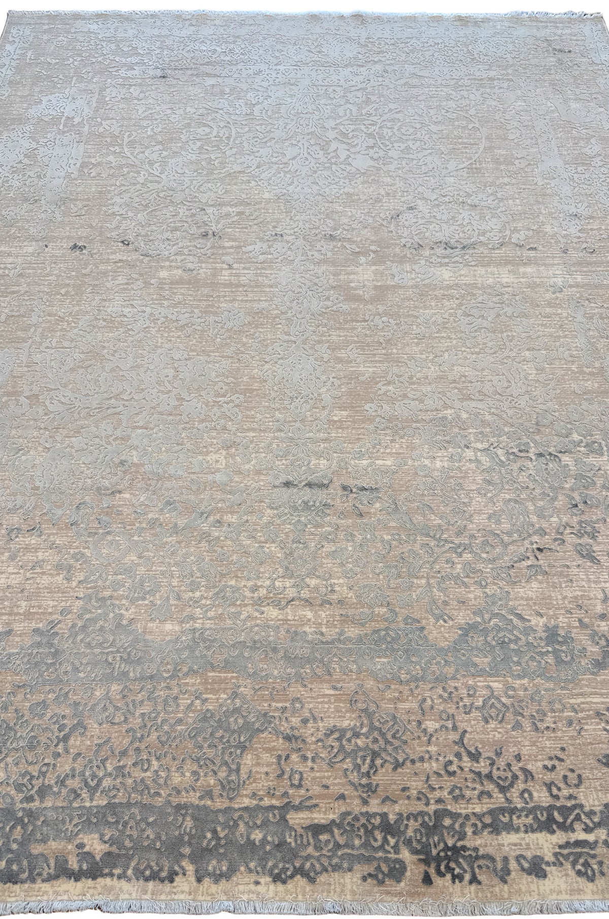 Warm Gray Contemporary Rectangular Rug