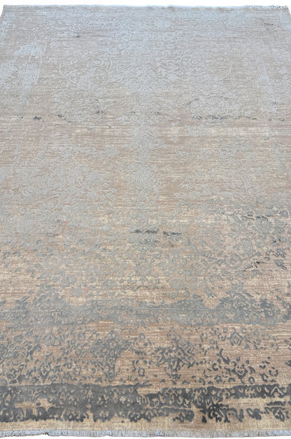 Warm Gray Contemporary Rectangular Rug