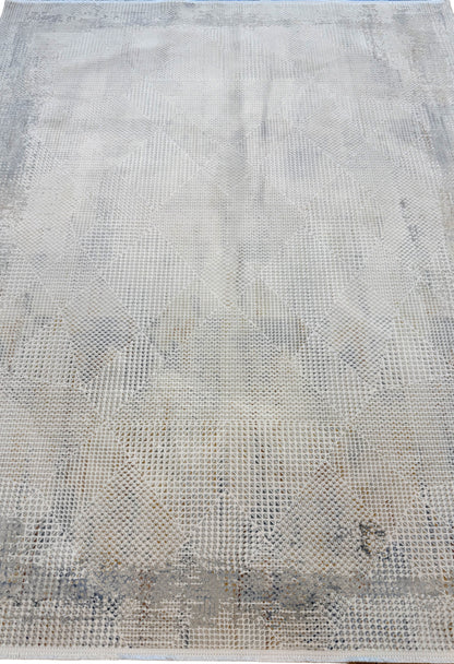 Modern Ivory Rug with Beige & Gray Accents